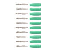 Akozon Connecteurs Fiche Banane de Haute qualité, Paquet de 10, Adaptateur Mâle à Souder de 4mm, Fils de Test Multimètre et Tests électriques (GREEN)
