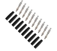 Akozon Connecteurs Fiche Banane de Haute qualité, Paquet de 10, Adaptateur Mâle à Souder de 4mm, Fils de Test Multimètre et Tests électriques (BLACK)