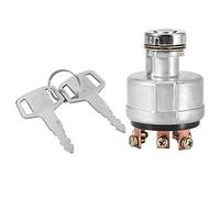 Akozon Contacteur à Clé Contacteur Demarrage Tracteur Remplacement pour Kobelco SK200-3 SK200-5 SK120-5 Interrupteur de Démarrage Avec 6 Bornes Excavatrice de Fil 2 Clés