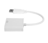 Akozon Convertisseur USB 3.0 vers VGA 5 Gbit/s pour Double écran 1080P - Câble Adaptateur de Carte Vidéo Externe avec Port Femelle 15 Broches pour Ordinateurs Portables, Ordinateurs de Bureau, (WHITE)