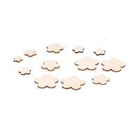 Akozon Copeaux de Bois Inachevés en Forme de Fleur de Prunier, 100 Pièces, Bricolage, pour l'artisanat, Les Cartes de Vœux, Le Scrapbooking et Les Décorations