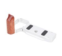 Akozon Couppe L de Forme L avec Plaque à Libération Rapide Grip à Main en Bois Support L pour A7C2 A7CR Caméra (Silver)