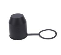 Akozon Couvercle de Boule D'Attelage de Remorque Universel de 50 Mm, Capuchon de Protection Noir pour Voiture, Camping-Car, Camion, Attelage de Remorque, Forme Ovale en Plastique