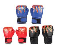 Akozon de Boxe Professionnels pour Enfants de 6 à 12 Ans, Respirante, Cuir PU, d'entraînement à la Flamme pour Support de Poignet
