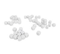Akozon Dés Vierges à Six Faces 50 Pièces 16X16X16Mm de Dés en Plastique à Coin Rond pour Jeux de société Autocollant Bricolage Outils d'apprentissage en enseignement des Mathématiques