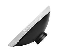 Akozon Diffuseur de Réflecteur de Photographie de Studio de Plat de beauté de 16 Pouces avec Surface Interne Argentée de Tissu Doux en Nid d'abeille pour Studio de Portrait de Lumière