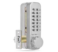 Akozon Digits Mini Mécanical Code Lock - Lock codé de sécurité étanche pour les Portes Intérieures/Extérieures - Combinaison 4-7 Chiffres avec Coque en Alliage de Zinc