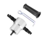 Akozon Double Tête de Grignoteuse, Metal Sheet Cutter Head Electric Power Drill Grignoteuse à en Métal Outil Découpe pour Le Découpage Tôle Attachment Portable Nibbler Cutting Tool