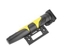 Akozon DUUTI Pompe à Pneu Portable Pompe à Pneu avec 3 Buses Kit de Gonflage Rapide Cadre Léger ABS Vélo De Route (YELLOW)