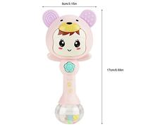Akozon E ONAL Baby Electronic Music Hochet - Mignon Cartoon Infant Shaking Hands Bells - Lumières Douces et Sons Doux pour le Développement de bébé (Rose)