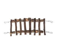 Akozon Échelle d'escalade pour Animaux de Compagnie écologique Akozon pour Perroquets, Chinchillas et Hamsters - Pont en Bois Flexible avec Fil d'acier pour l'exercice et Le Jeu (30cm)
