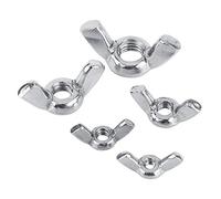 Akozon écrou à Oreilles Papillon DIN315 M3-M8 Acier Inoxydable SS316 Aile Noix Papillon Nuts Attachez l'approvisionnement 10pcs(M4)