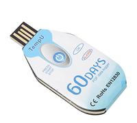 Akozon Enregistreur de Données de Température USB Enregistreur Précis à Usage Unique avec 10 000 Points et Rapport Pdf