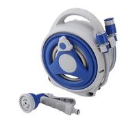 Akozon Enrouleur de Tuyau d'arrosage avec Buse d'arrosage de la Maison | Enrouleur de Tuyau Portatif et Portable avec Conception Résistante au | Conduite 'eau de 15 M - Jardin et Utilisation