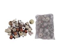 Akozon Ensemble d'anneaux en Céramique de Boules Biologiques d'aquarium 10 en 1 Média Filtrant Biologique à Charbon Actif pour Accessoires Professionnels d'étang d'aquarium à Utiliser
