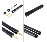 Akozon Ensemble d'antennes Courtes en Fiber de Carbone 80Mm 120Mm, Voiture en Aluminium Noir pour Accessoires Automobiles Universels