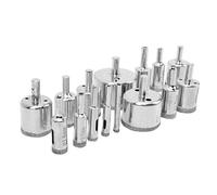 Akozon Ensemble de 15 Scies-cloches pour Forets pour la Coupe de Carreaux de Verre, Céramique et Marbre, Outils Professionnels de 650 Mm avec Revêtement é