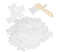 Akozon Ensemble de 200 Planches à Enrouler le Fil au Point de Croix - Organisateur en Plastique pour les Projets de Broderie, de Tricot et de Couture - Comprend un Outil à Manivelle Manuel pour un