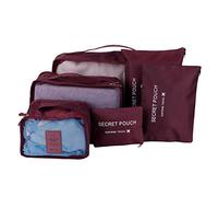 Akozon Ensemble de Cubes d'emballage de Voyage 6 Pièces pour Vêtements - Sacs Organisateurs de Bagages, Bacs de Rangement pour Valises, Accessoires de Voyage pour