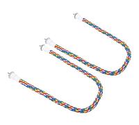 Akozon Ensemble de Jouets à Mâcher et de Corde d'escalade pour Perroquets - 2 Pièces - Échelle à Oiseaux Rotative pour Perroquets et Petits Oiseaux - Corde en Coton pour Le