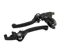Akozon Ensemble de Leviers de Frein et d'embrayage Pliables pour Pit Bikes - Poignée en Alliage d'aluminium - Léger, Installation Facile et Haute Précision pour CRF, IRBIS, Apollo, Xmotos, KAYO, BSE