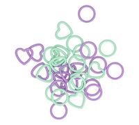 Akozon Ensemble de Marqueurs de Point de Tricot de Type Coeur Rond 32 Pièces-violet Marqueurs de Point de Crochet Pratiques Tricot et Crochet