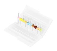 Akozon Ensemble de micro-perceuses mixtes PCB, 10 pièces, ensemble de micro-perceuses en carbure de tungstène 0.1-1.0mm, outil de carte PCB