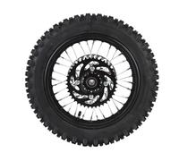 Akozon Ensemble de Pneus de Bord de Roue Arrière de 12 Pouces APOLLO Dirt Bike 80/100-12 3.00-12 Rotor de Frein Signeur [Off Road Motorcycle] Remplacement