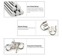 Akozon Ensemble de Puzzles en Fil Métallique de 20 Pièces, Casse-tête IQ pour Adultes, Jeux d' éducatif, Résolution de Problèmes, Ornements