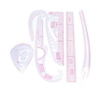 Akozon Ensemble de Règles de Couture Courbes Françaises de 7 Pièces pour la Couture et la Conception de Motifs - Kit Essentiel pour les Débutants et les Professionnels