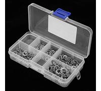 Akozon Ensemble de Rondelles Dentées Externes - Kit d'assortiment de Rondelles de Blocage Dentelées en Acier Inoxydable 304 300 Pièces - Fixations et Diverses Applications