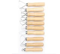 Akozon Ensemble de Sculpture de Poterie en Argile de 10 Pièces-outils de Sculpture de Modélisation de Savon à la Cire pour les Potiers et les Amateurs de Bricolage
