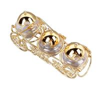 Akozon Ensemble de Sucrier doré élégant avec Couvercle - Pot à Condiments 3 Pièces à Usage Domestique et au Restaurant