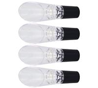 Akozon Ensemble de Verseurs d'aérateur 4 Pièces, Bec PC pour Bar d'aération Rouge Blanc Rosé, Cadeaux de Voyage de Fête à Domicile (SILVER)
