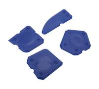 Akozon Ensemble d'outils de Calfeutrage en Silicone de 4 Pièces pour un Scellement et une Finition Efficaces des Coulis - Kit de Grattoir en Forme MultI pour les Applications de Mastic, de Verre et