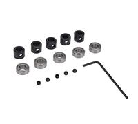 Akozon Ensemble d'outils de Guidage à Billes Montés en Bas, Roulement de Mèche de Routeur en Acier de 5 Pièces pour le Remplacement-idéal pour les Projets de Menuiserie