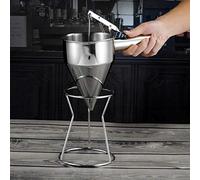 Akozon Entonnoir de Piston en Acier Inoxydable avec Support - Entonnoir de Cuisson de Cuisine pour Pâte, Sauce et Dosage à la Crème - Facile à Utiliser, Nettoyer et à Contrôler les Boulangers (mèche)