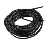 Akozon Enveloppe de Câble en Spirale 10 M, Gestion Cordon Cache Bien rangé PC Noir pour Organisateur Fil Cinéma Maison D'ordinateur Télévision avec Reliure Protection