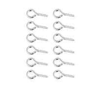 Akozon Épingles à œil en Alliage, 200 Pièces, Crochets à Vis, Résultats de Bijoux, Argent (SILVER)