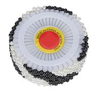 Akozon Épingles à Tête de Perle 480 Pièces, Aiguilles à Matelassage Droites en Métal pour Projets de Broderie, de Couture et d'artisanat (#3)