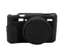 Akozon Étui en Silicone de la Caméra avec Couverture de L'objectif Soft Protective Skin pour G7X2 Mirrorless Camera (Black)