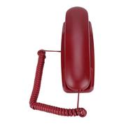 Akozon Extension de Téléphone Fixe à Montage Mural sans Identification de l'appelant pour Un Usage Hôtelier ou Familial - Conception Compacte avec Fonctions Flash et Muet (Cramoisi)