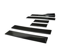 Akozon Extensions de Jupe Latérale de Voiture, Séparateurs Universels de 2M Noirs Adaptés pour MK5 MK6 MK7 RS ST, Lèvres de Diffuseur ABS de Course Agressive (BLACK)