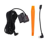 Akozon Faisceau d'alimentation de Câblage Dur Type C 3.5M, Câble Convertisseur 12V-24V à 5V Stable, Accessoire D'enregistrement en Stationnement déclenché par ACC