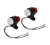 Akozon Feu arrière 2 avertissement de lampe de signalisation latérale de camion à LED 8 pcs marqué pour remorque 10-30V