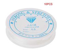 Akozon Fil de Perles élastique en Cristal de qualité Supérieure, pour la Fabrication de Bijoux, Rouleau de 0 à 8Mm, 8M (0,5MM (environ 18 mètres))