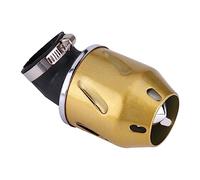 Akozon Filtre à Air en Forme de Balle de 35 Mm pour Moto, Scooter, VTT, Tout-terrain, Augmentation de la Puissance, Accélération, Alliage D'aluminium Noir, Ajustement Universel (GOLD)