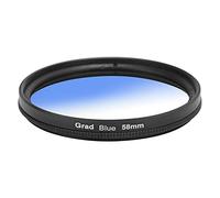 Akozon Filtre D'objectif Filtre de Gradient de 58mm Revêtement Multicouche Filtre D'objectif de Couleur Progressif Imperméable pour Filtres de Caméra pour Divers Effets(Bleu