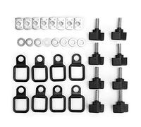Akozon Fixation à retrait rapide Hard Top Kit de fixation pour vis à pouce Ancrages pour anneaux en D pour JK YJ TJ JKU Sports/Sahara Rubicon X Unlimited 2 Door 4 Door 1995-2016