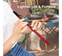Akozon Flûte Irlandaise en Cuivre e Ré Traditionnelle (rouge) | Pas précis, conception portable légère, convient aux débutants et aux enfants, comprend une pochette de rangement